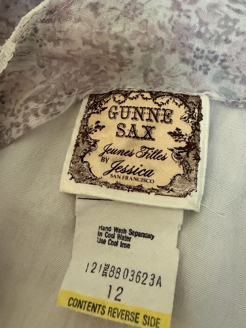 Vintage Gunne Sax “Jeunes Filles by Jessica” dress, size 12 - Picture 3 of 3